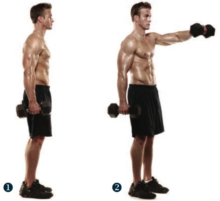 Dumbbell front raise