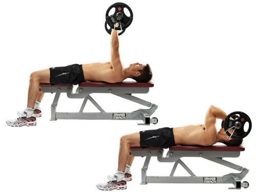 Lying barbell triceps extension
