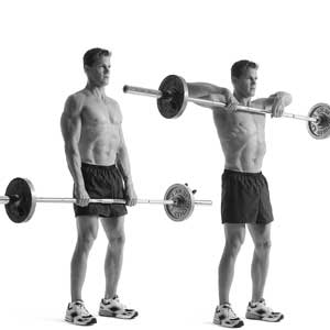 Upright barbell row